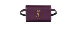 Saint Laurent Kate Belt Bag, leather, purple, S/DB, 3*, 0419MII